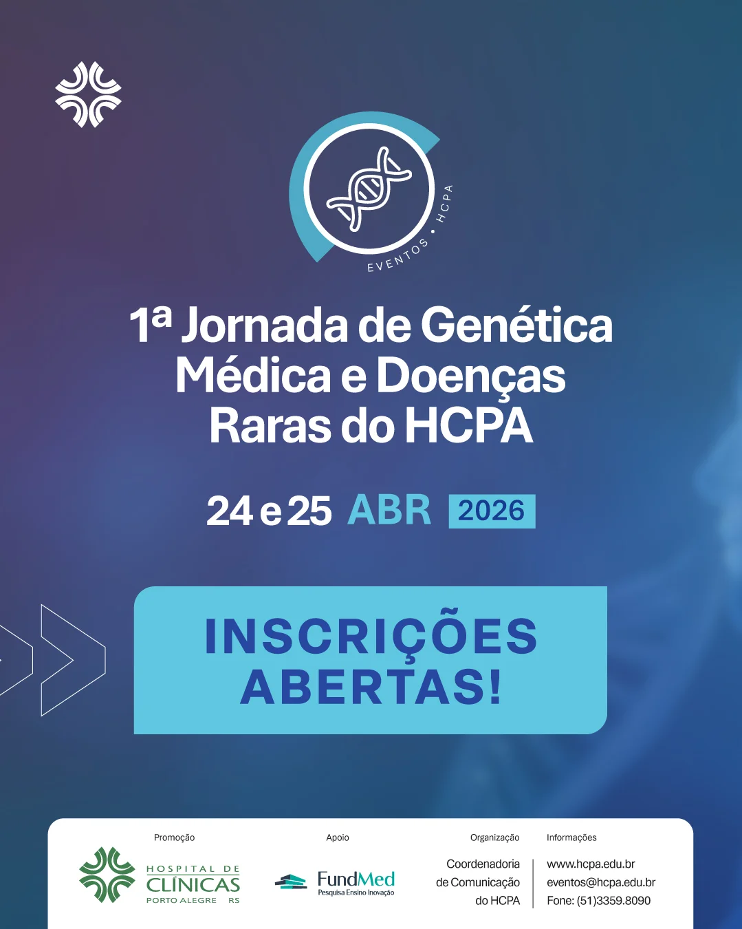 1º Jornada de Genética Médica e Doenças Raras do HCPA